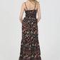 V NECK TWIST FRONT MAXI DRESS WITH CUTOUT