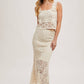 SHEER CROCHET SLEEVELESS SQAURE NECK TOP