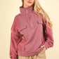 Contrast Henley Sweatshirt