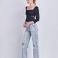 90'S VINTAGE HIGH RISE COMFORT STRETCH WIDE JEANS