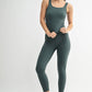 Lycra-Blend Square Neck Active Tank
