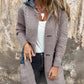 Vintage Style Denim Patchwork Hooded Knit Cardigan