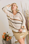 Curvy Striped Beachy Sweater
