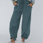 Solie Cinched Pants - Green Olive
