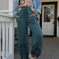 Solie Cinched Pants - Green Olive