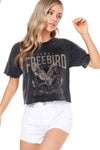 Free Bird Vintage Graphic Crop Tee