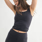 Lycra-Blend Square Neck Active Tank