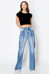 TUMMY CONTROL 90'S VINTAGE HIGH RISE STRETCH FLARED JEANS