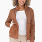Textured Fleece Hybrid Zip Up Jacket