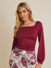Longsleeve Square Neck Back Bodysuit