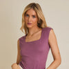 Mauve Square Neck Bodysuit