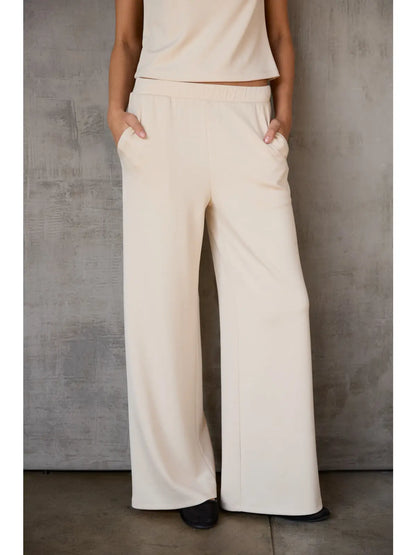 Waistband Straight Leg Pants
