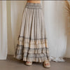 Grey Ruffled Tiered Skirt