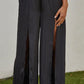 Satin Front Slit Pant