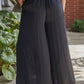 Satin Front Slit Pant