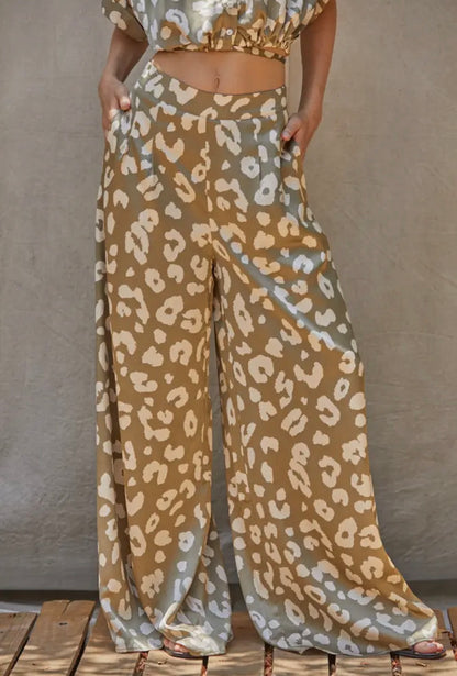 Animal Print high rise pant