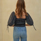 Puff Sleeve Crop Top