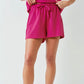 Ribbed Pink Short Set