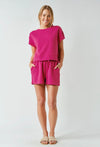 Ribbed Pink Short Set