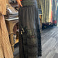 Boho Black metallic accent pant