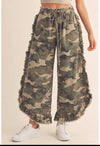 Camo Tulip Raw Edge Pant