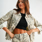 Mica Camo Raw Edge Jacket