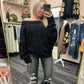 Black oversized off the shoulder Sweater