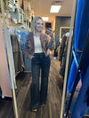 High Rise Wide Leg Button Slit