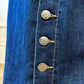 High Rise Wide Leg Button Slit