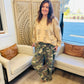 Camo Ruched Barrel Pants