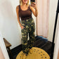 Camo Ruched Barrel Pants