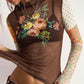 Floral Mesh Top