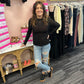 Mesh Velvet Top