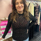 Mesh Velvet Top