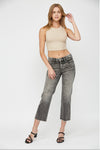 Mica cropped acid washed jean