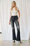 Black high rise flare