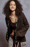 Animal Pattern Cardigan Sweater