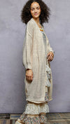 Cream Balloon Sleeve Cardigan