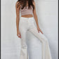 Cream Flare Denim Pant
