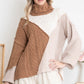 Turtle Neck Contrast Reverse Seam Knit