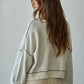 Cream with Grey detail sweater