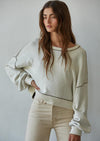 Knit Sweater Boat Neck Pullover