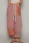 Pink Floral Boho pant
