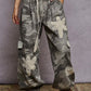 Grey Camo Floral Patch Pant