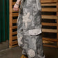 Grey Camo Floral Patch Pant