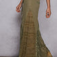 Lace elastic band wide leg pants