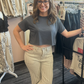 Striped High rise Pant