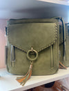 green cross body purse