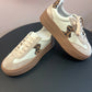 Brown Thick Sole Suede/Leopard Shoe