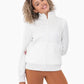 Textured Fleece Hybrid Zip Up Jacket